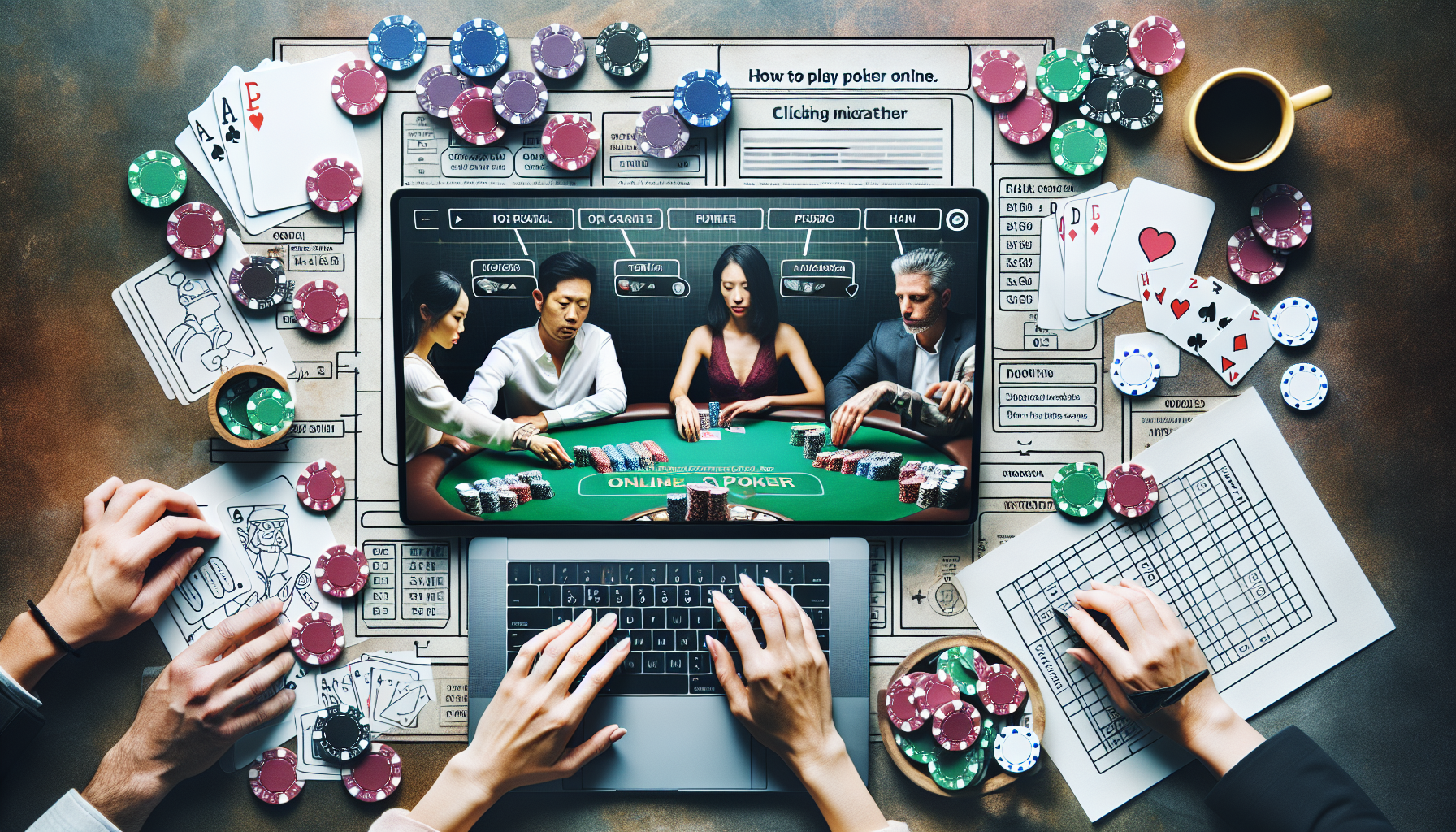 découvrez comment jouer au poker en ligne et apprenez les règles et les stratégies du jeu de poker sur internet.