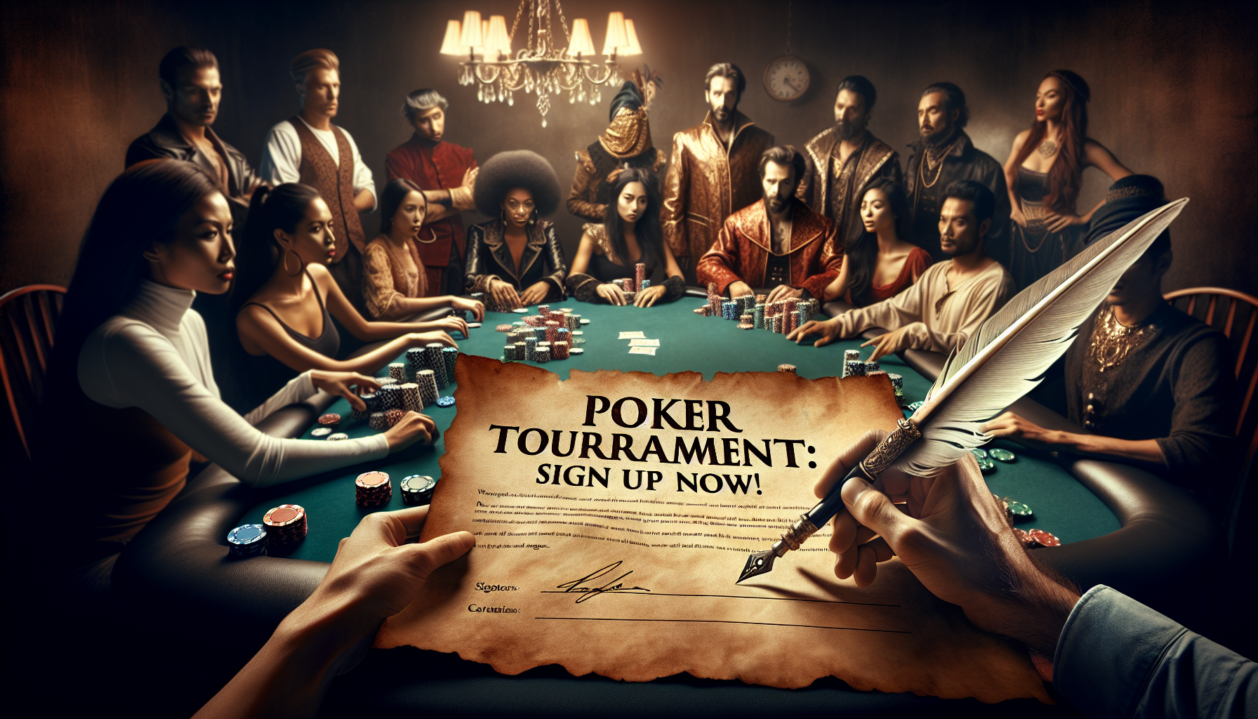 participez à un tournoi de poker en vous inscrivant dès maintenant et défiez les meilleurs joueurs dans une ambiance compétitive.